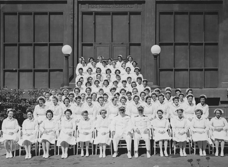 Nursing team outside clinic
